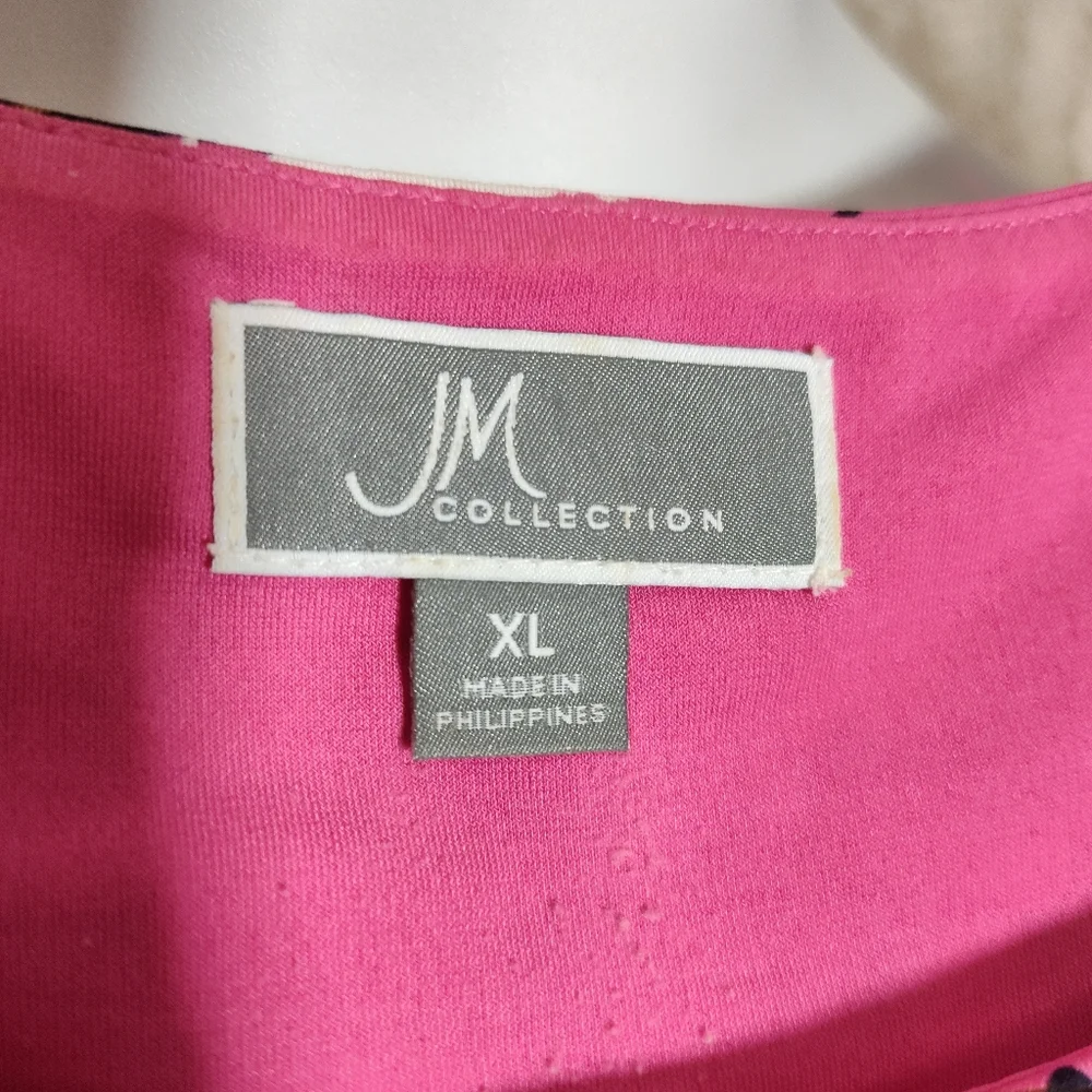 JM Collection Pink Floral Cold Shoulder Blouse NWOT